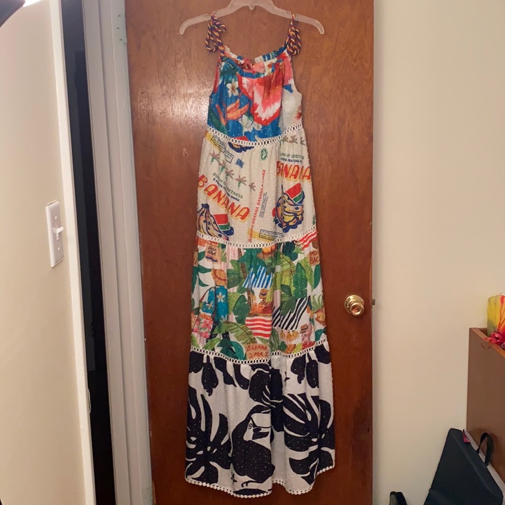 NWT Farm Rio, Farm Fair maxi dress, multi